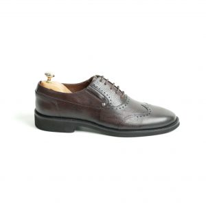 L 1827-dark brown Floater leather Oxfords shoes