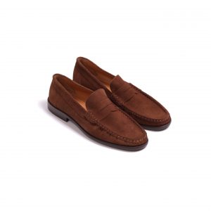 L 07-195 SUEDE brown loafers