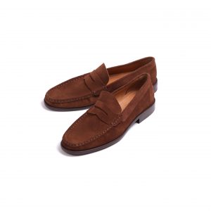 L 07-195 SUEDE brown loafers
