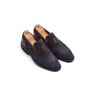 G-1869 suede blue Loafers model