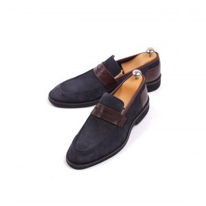 G-1869 suede blue Loafers model